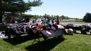 Members of The Atlantic Club in Ocean City collecting clothes and other donations.